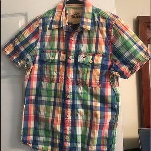 Colorful plaid button up